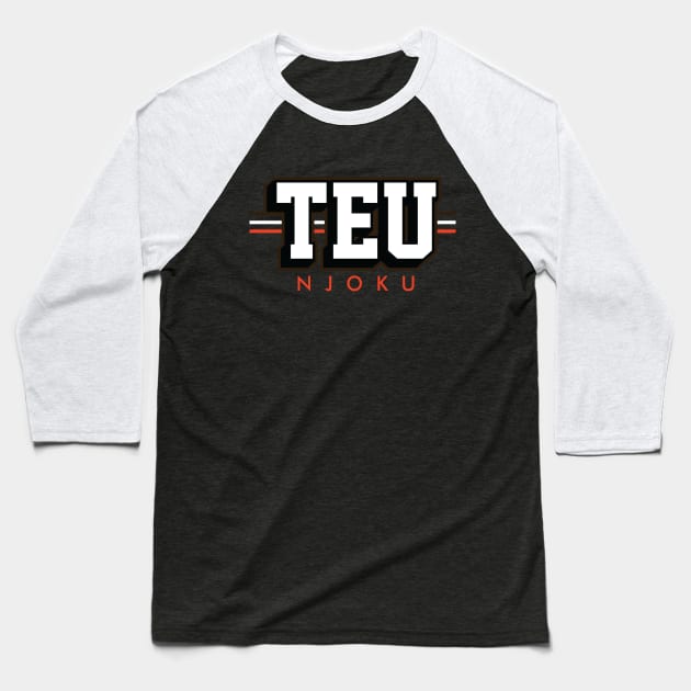 Tight End University - TEU - David Njoku - Cleveland Browns Baseball T-Shirt by nicklower